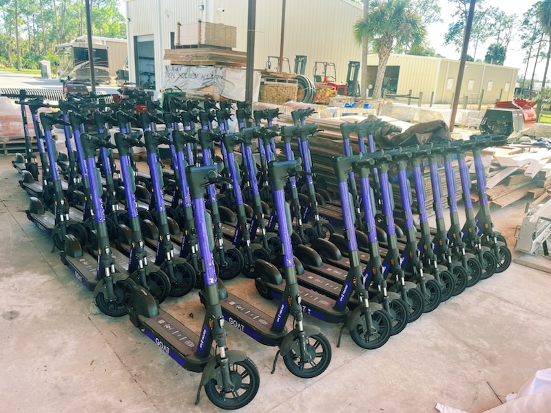 GOAT X scooter fleet — pre-owned inventory ready for deployment